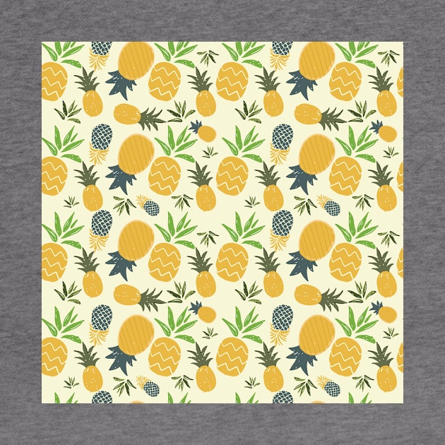 Cute Tropical Fruit Pineapple Pattern by Printable Pretty